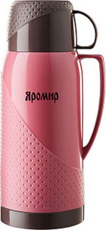 Термос Яромир, ЯР-2023С/1, розовый, коричневый, 1,8 л