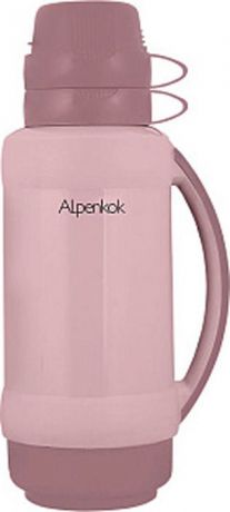 Термос Alpenkok, AK-10024S, бежевый, розовый, 1 л