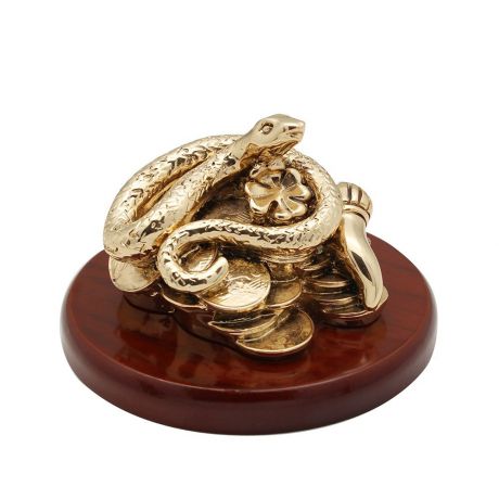 Статуэтка Exetera argenti Змейка, 46-408652, золотой, коричневый