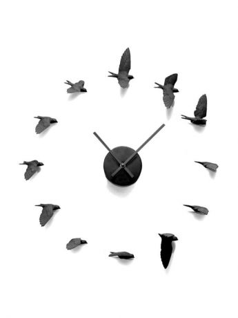 Настенные часы Terra Design Birds, черный