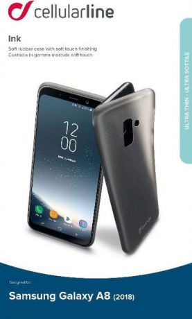 Чехол Cellularline для Samsung Galaxy A8 (2018), INKGALA818K, прозрачный