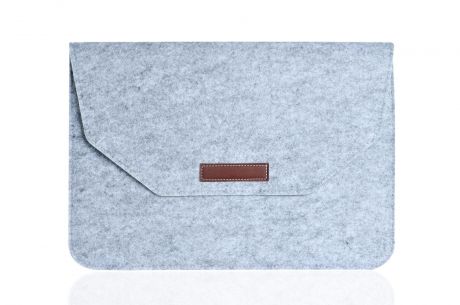 Чехол для ноутбука Gurdini конверт войлочный на липучке для Macbook Pro Retina 15"/Pro Retina 15"(USB-C), серый