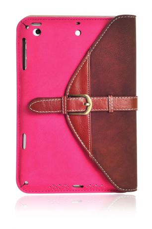 Чехол для планшета iNeez книжка кожа с ремнем 410020 для Apple iPad mini 7.9", темно-розовый