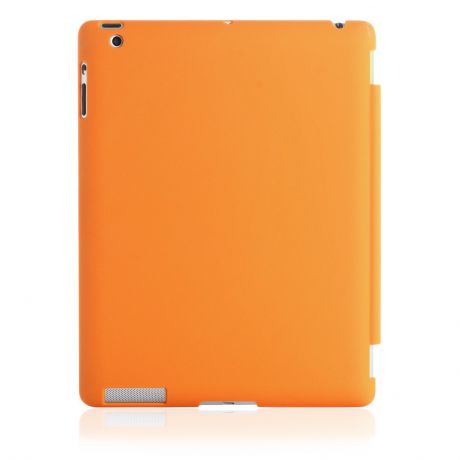 Чехол для планшета iNeez накладка пластик прорезиненный для Apple iPad 3, оранжевый