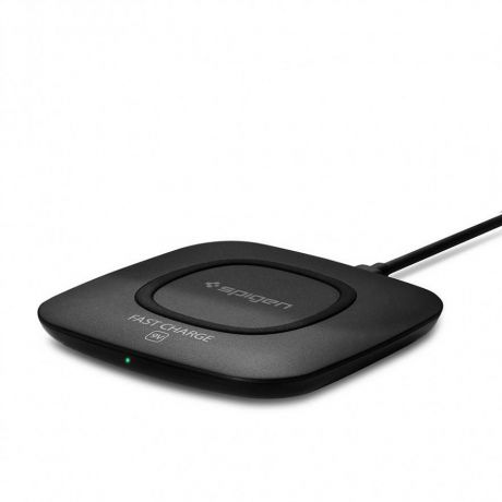 Беспроводное зарядное устройство SPIGEN Essential F301W Wireless Charger Ultra Slim, черный