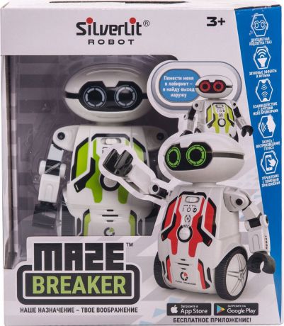 Игрушечный робот Silverlit Мэйз Брейкер, 88044S-3, белый, зеленый