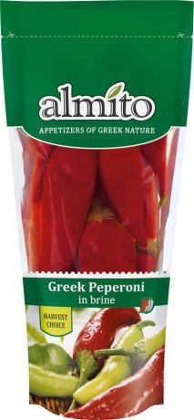 Овощные консервы Almito Греческий красный перец пеперони, маринованный, 250 мл
