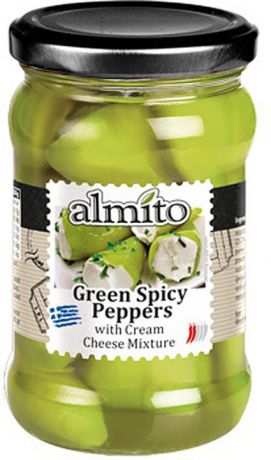 Овощные консервы Almito Греческий зеленый перец, с сыром, 320 мл