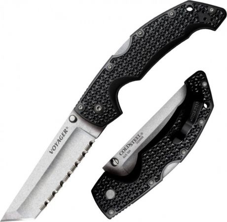 Нож складной Cold Steel Voyager Large, с клипсой, CS/29ATS, длина лезвия 10,1 см