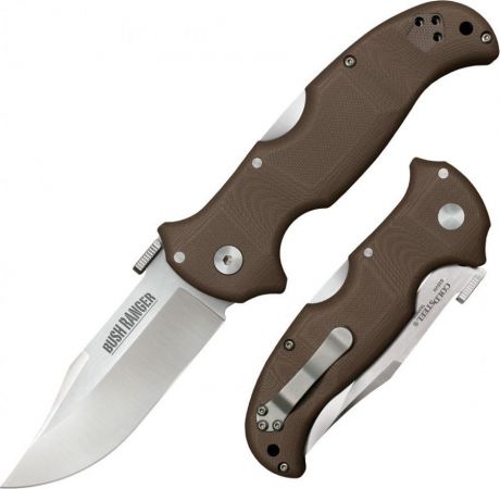 Нож складной Cold Steel Bush Ranger, с клипсой и фиксатором, CS/31A, длина лезвия 8,9 см