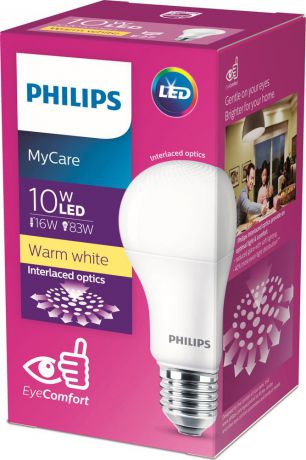 Лампочка светодиодная Philips Premium LEDBulb, 929001915737, цоколь E27, 10W, 3000K