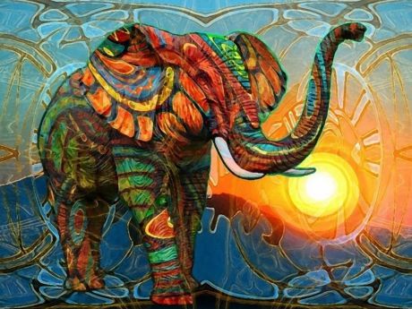 Алмазная мозаика Kimrik DIY Слон из снов, GX1097