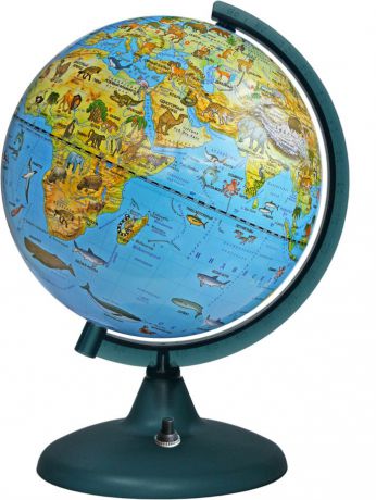 Глобус Глобусный мир "Зоогеографический", со светодиодной подсветкой, диаметр 21 см