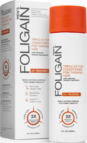 Кондиционер для мужчин Foligain Hair Regrowth With 2% Trioxidil, 236 мл