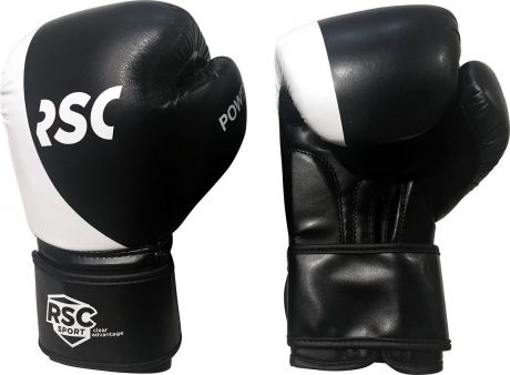Перчатки боксерские RSC Power PU FLEX, SB-01-135, черный, белый, 10 oz