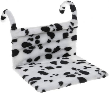 Лежак для кошек ЗооМарк, на крючках, ЛБ001ЧБ, черный, белый, 43 х 32 х 20 см