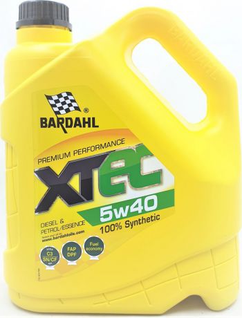 Моторное масло Bardahl XTEC, синтетическое, 5W-40, SN/CF, 4 л