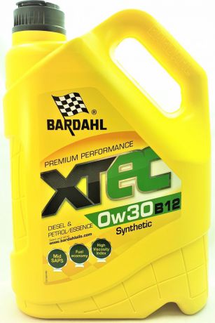 Моторное масло Bardahl XTEC, синтетическое, 0W-30 B12, 5 л
