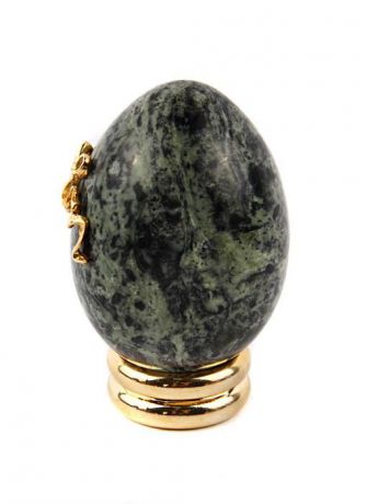 Яйцо декоративное Антик Хобби Мрамор, зеленый, темно-зеленый, золотой