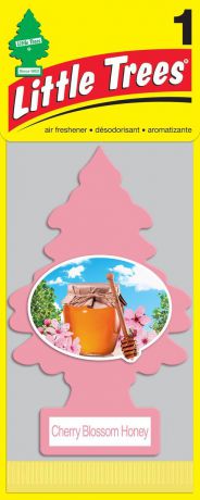 Освежитель воздуха Car-Freshner Little Trees Медовая вишня, U1P-10476-RUSS, светло-розовый