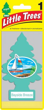 Освежитель воздуха Car-Freshner Little Trees Прибрежный бриз, U1P-17121-RUSS, бирюзовый