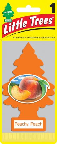 Освежитель воздуха Car-Freshner Little Trees Персик, U1P-10319-RUSS, оранжевый