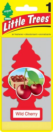 Освежитель воздуха Car-Freshner Little Trees Дикая вишня, U1P-10311-RUSS, красный