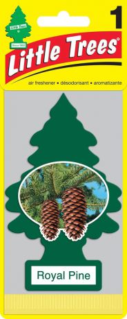 Освежитель воздуха Car-Freshner Little Trees Королевская сосна, U1P-10101-RUSS, зеленый