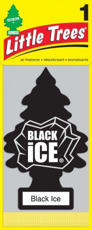 Освежитель воздуха Car-Freshner Little Trees Черный лед, U1P-10655-EU, черный