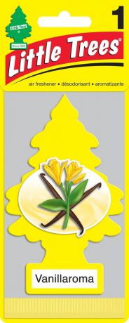 Освежитель воздуха Car-Freshner Little Trees Аромат ванили, U1P-10605, желтый