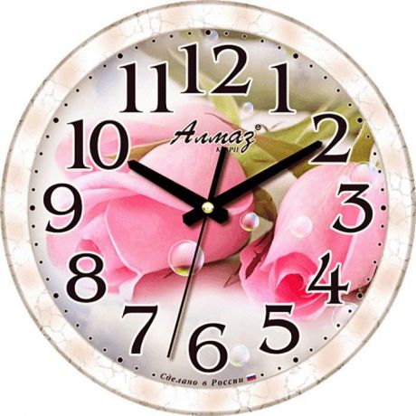 Настенные часы Алмаз B20, розовый