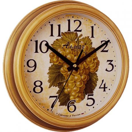 Настенные часы Алмаз C34, светло-коричневый