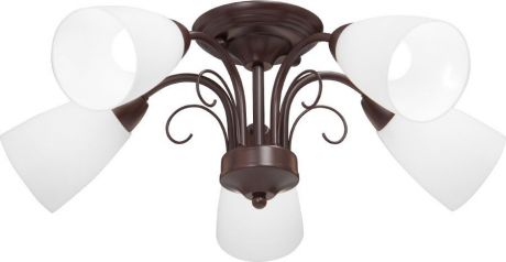 Подвесной светильник Vitaluce, 5 х Е14, 40 Вт, V3499-7/5PL, коричневый матовый