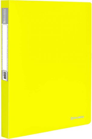Папка с файлами Brauberg Neon, А4, 700 мкм, 227453, желтый, 40 вкладышей