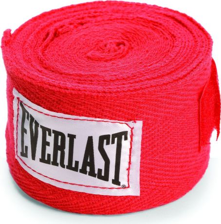 Боксерский бинт Everlast, 4465RD, красный, 2,5 м