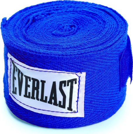 Боксерский бинт Everlast, 4465BL, синий, 2,5 м