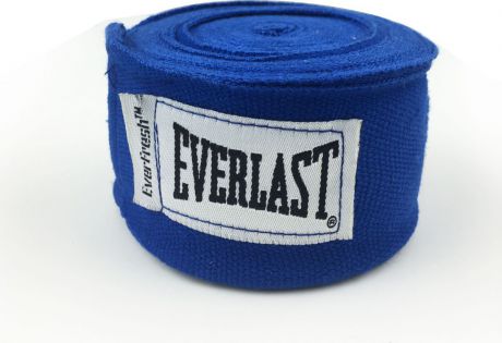 Боксерский бинт Everlast Elastic, 4464BL, синий, 3,5 м