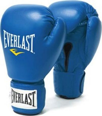 Перчатки для любительского бокса Everlast Amateur Cometition, 641206-10 PU, синий, вес 12 унций