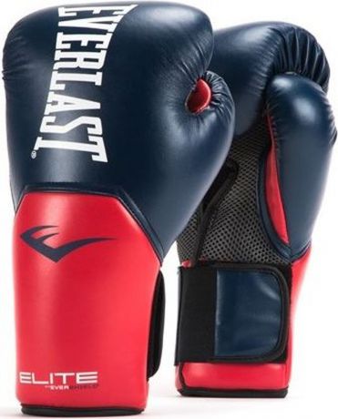 Боксерские перчатки Everlast Elite ProStyle, тренировочные, P00001203-10, синий, красный, вес 10 унций