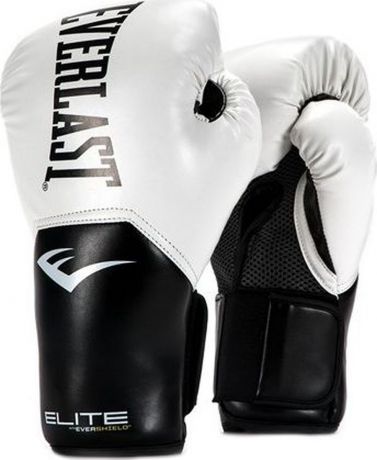 Боксерские перчатки Everlast Elite ProStyle, тренировочные, P00001197, белый, вес 12 унций