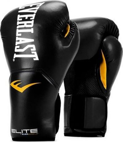 Боксерские перчатки Everlast Elite ProStyle, тренировочные, P00001240, черный, вес 12 унций