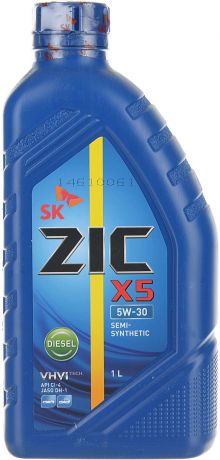 Моторное масло ZIC X5, синтетическое, 5W-30, 1 л