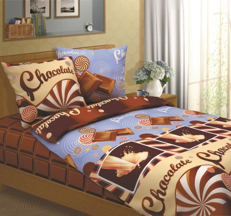 Комплект постельного белья ТК Традиция Традиция, для сна и отдыха, шоколадный