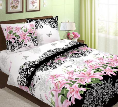 Комплект постельного белья ТК Традиция Традиция, для сна и отдыха, розовый
