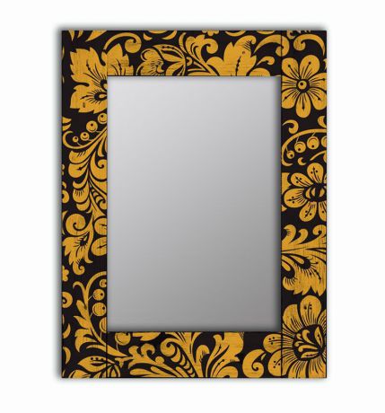 Зеркало интерьерное Дом Корлеоне Зеркало настенное Желтые цветы 50 х 65 см
