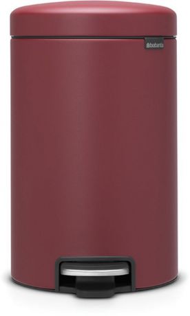 Бак мусорный Brabantia "NewIcon", с педалью, цвет: бордо, с напылением, 12 л. 115820