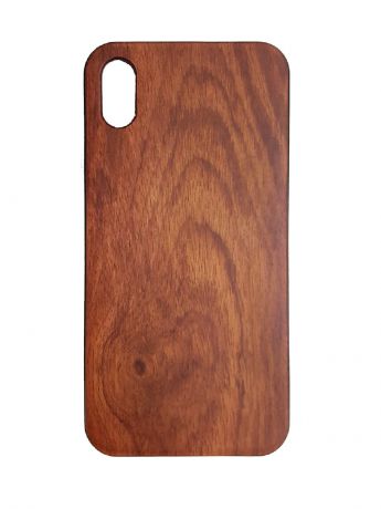 Чехол для сотового телефона Green Case Деревянный чехол накладка для Iphone XS Max, коричнево-красный