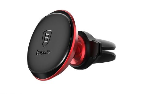 Крепление для мобильного устройства Baseus Автомобильный держатель для телефона в дефлектор магнитный Baseus With Cable Clip - Красный (SUGX-A09), 1167, черный