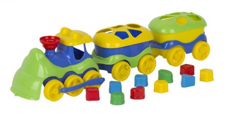 Развивающая игрушка Стром Паровозик с 10 логическими фигурами