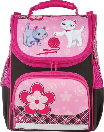 Ранец для девочки Brauberg Style Котята Хит!, розовый, 17 л